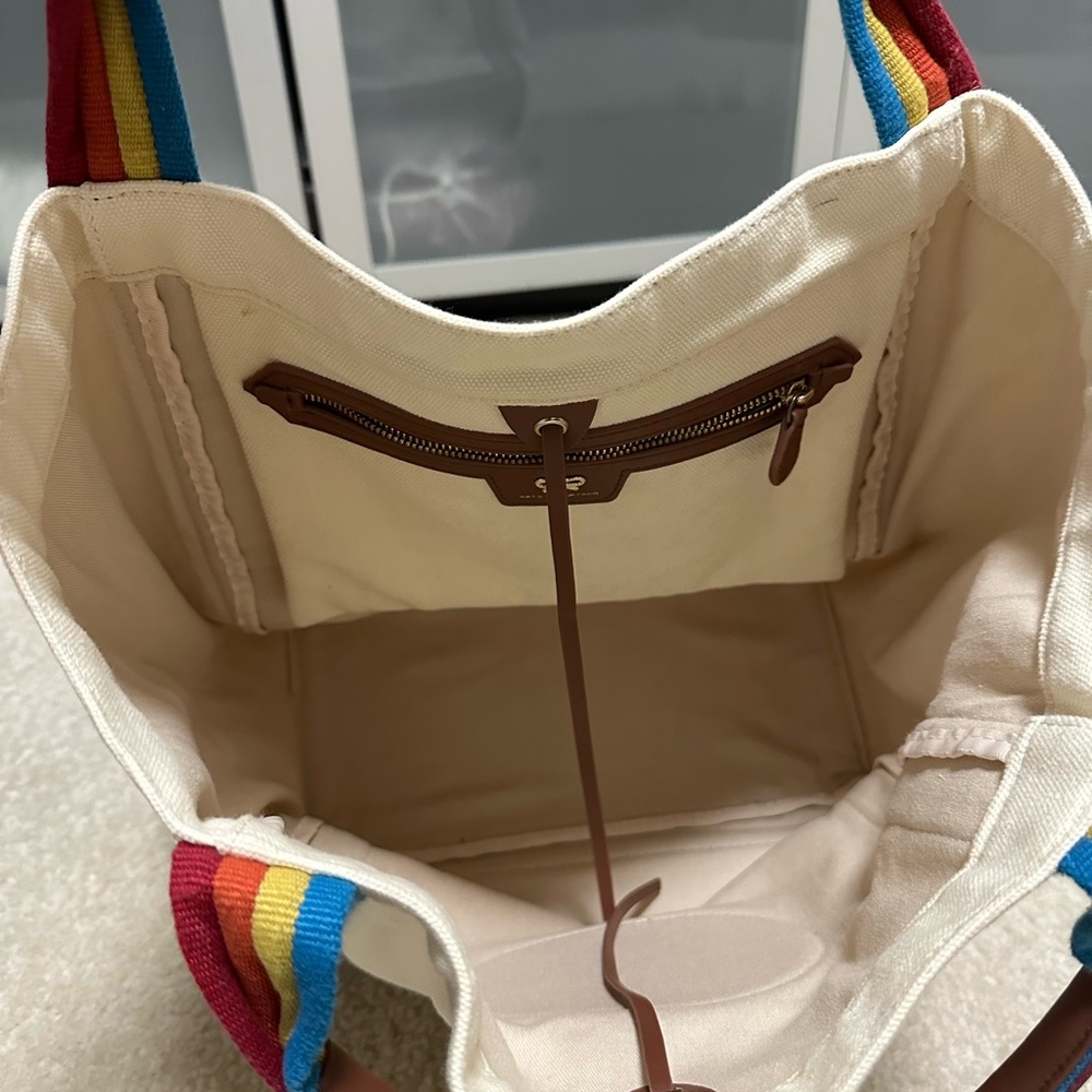 Anya Hindmarch Rainbow Smiley Face Emoji Tote Bag Gem